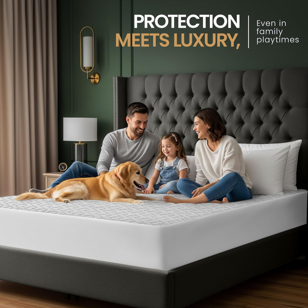 Utopia Bedding comparación de grosor mostrando ajuste en colchones hasta 17 pulgadas