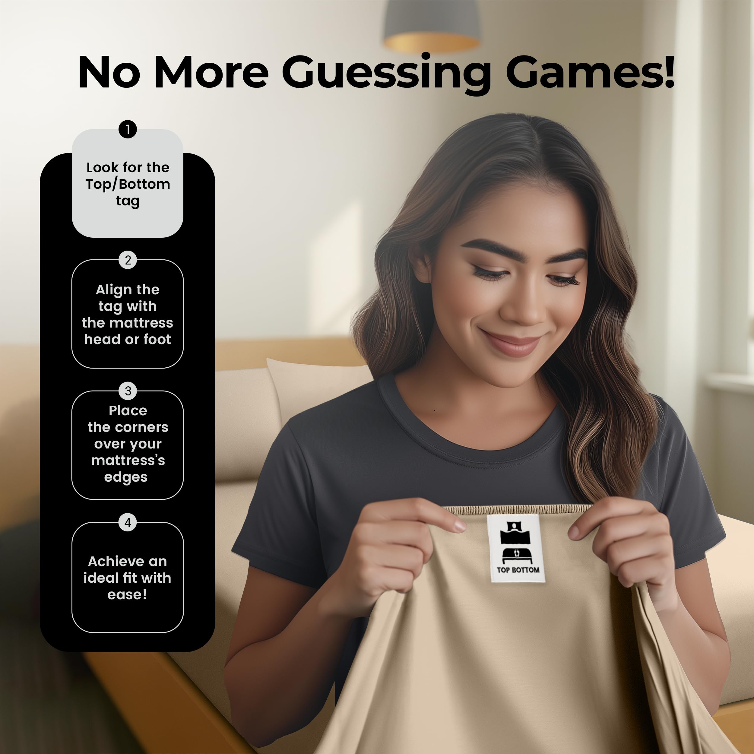 Utopia Bedding comparación de tamaño para ilustrar ajuste en colchón king