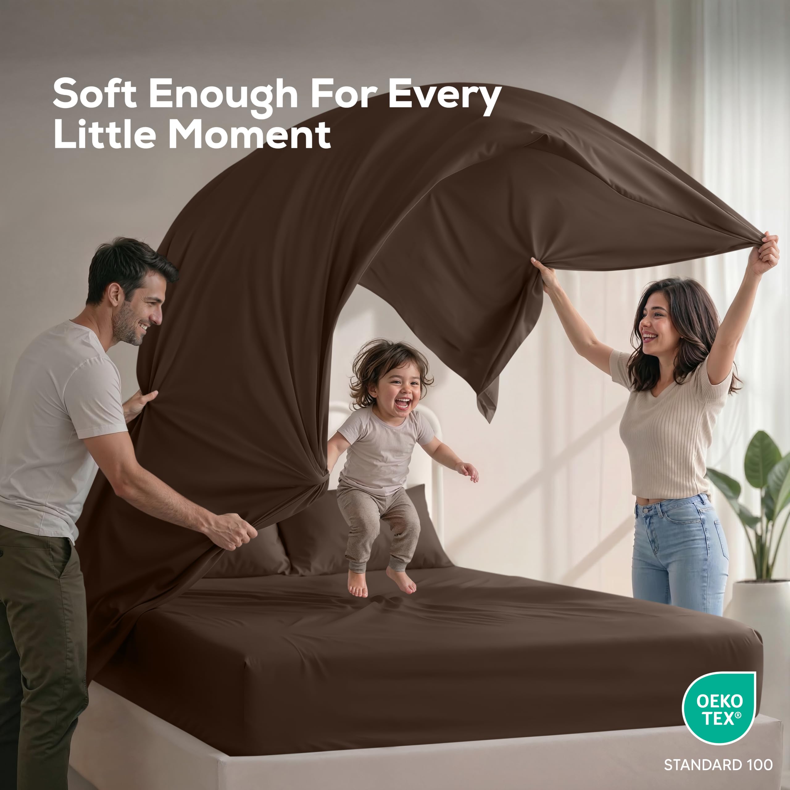 Utopia Bedding comparación de tamaño en cama queen para visualizar proporción real