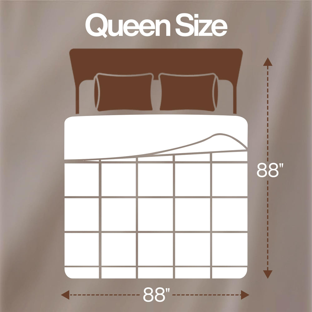 Utopia Bedding detalle de costura en caja, evita apelmazamientos y mantiene loft