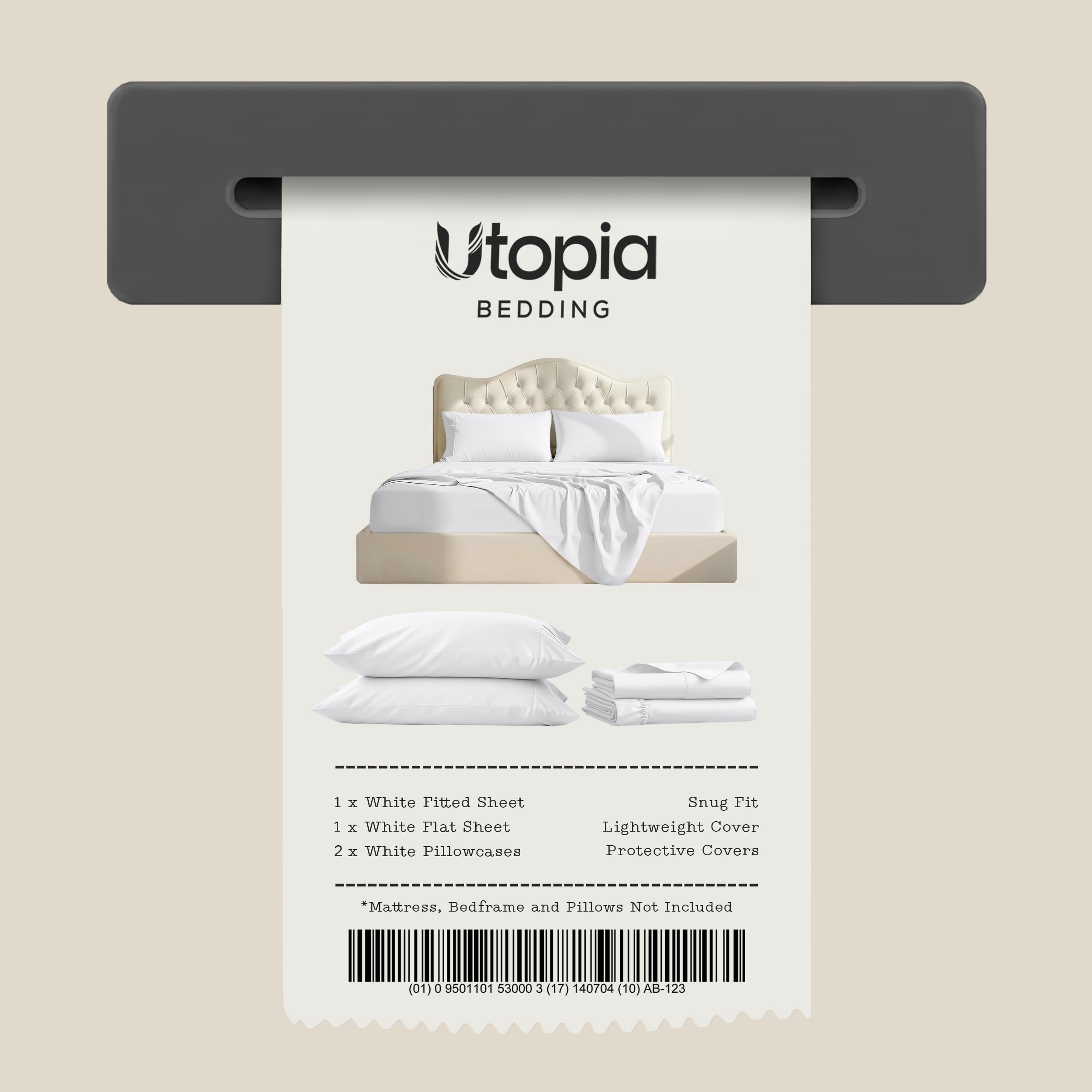 Utopia Bedding cama vestida en dormitorio moderno ilustrando estilo y ambiente acogedor
