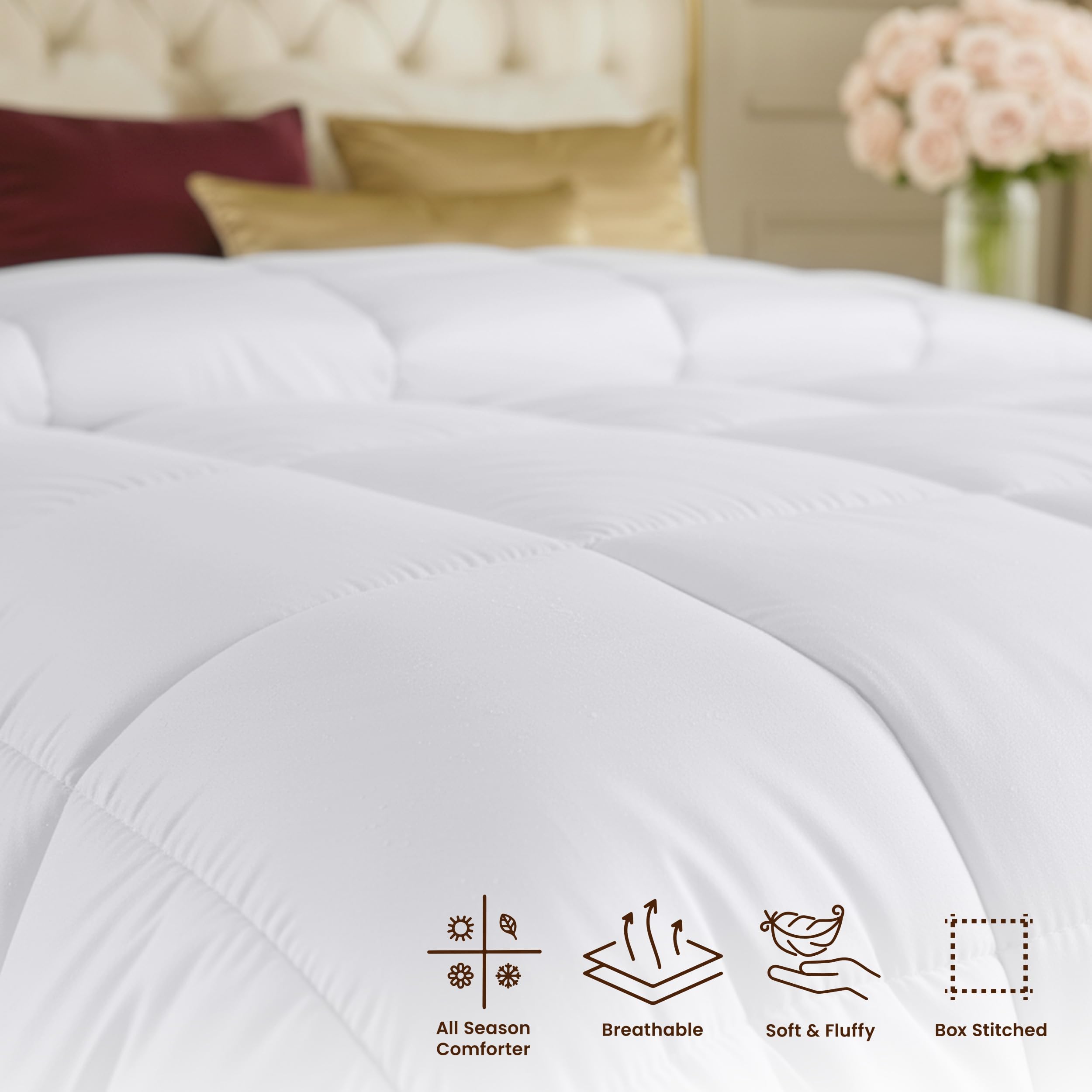 Utopia Bedding etiqueta con instrucciones de lavado y secado seguro