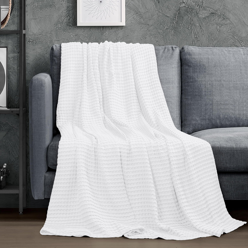 Utopia Bedding etiqueta en algodón ring-spun que indica calidad y suavidad
