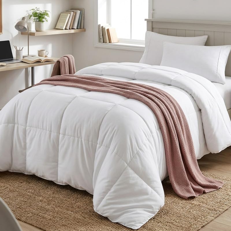 Utopia Bedding vista frontal del edredón con acabado limpio y beneficios estéticos
