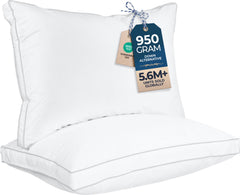 Utopia Bedding frontal del pack de dos mostrando diseño y beneficio confort