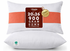 Utopia Bedding vista frontal del paquete con dos inserciones, muestra limpieza y volumen