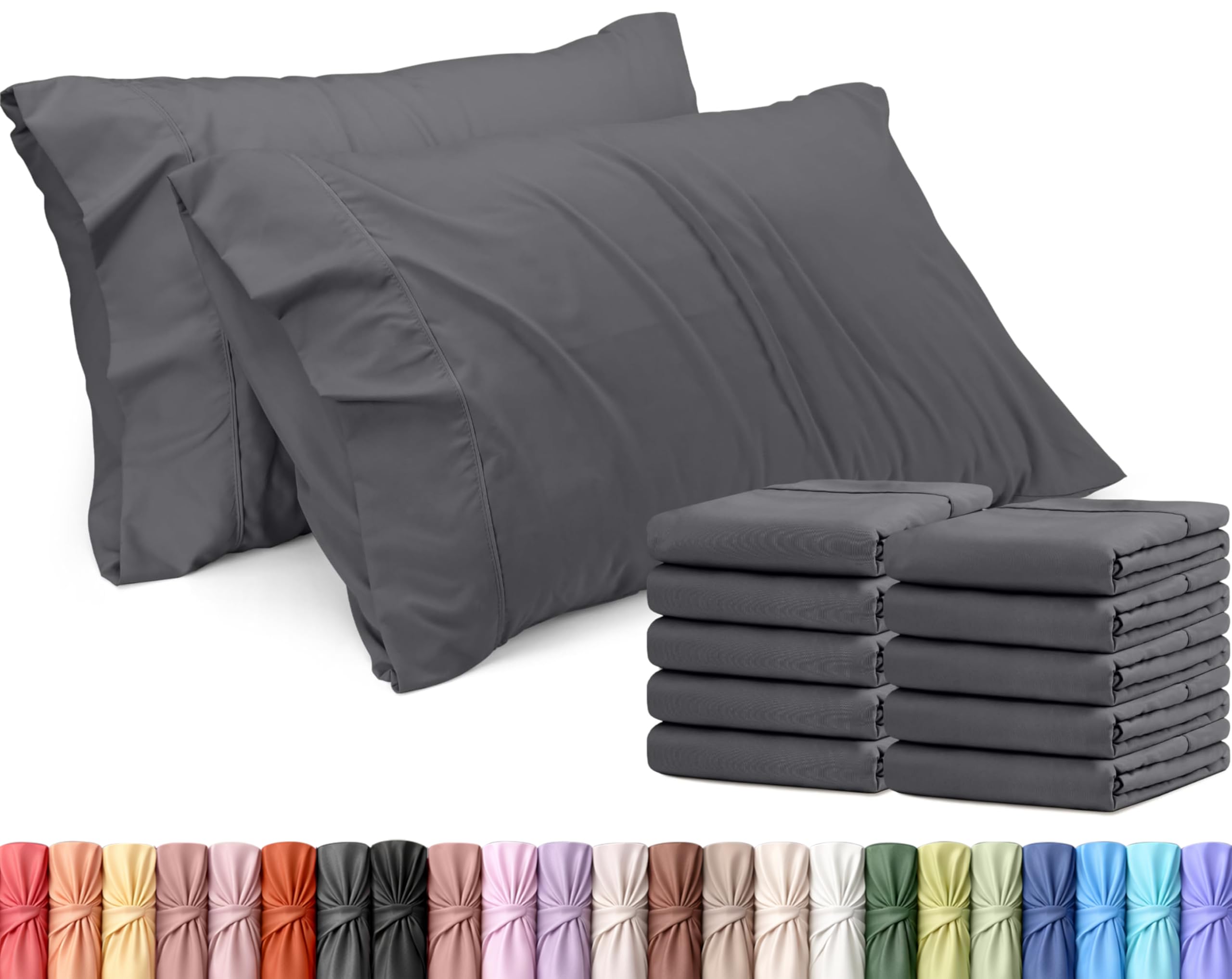 Utopia Bedding vista frontal del paquete gris, aspecto elegante y práctico