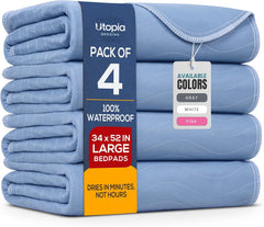 Utopia Bedding paquete frontal de 4 protectores, protección fiable