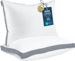 Utopia Bedding vista frontal del pack de 2 almohadas, soporte uniforme