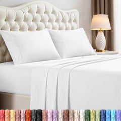 Utopia Bedding vista frontal del juego de sábanas que muestra acabado impecable y confort