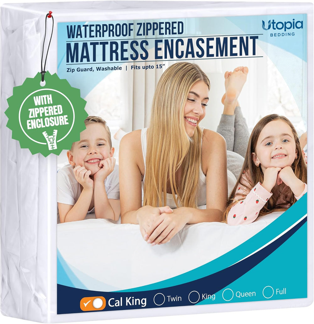 Utopia Bedding funda frontal California King muestra ajuste ceñido y protección total