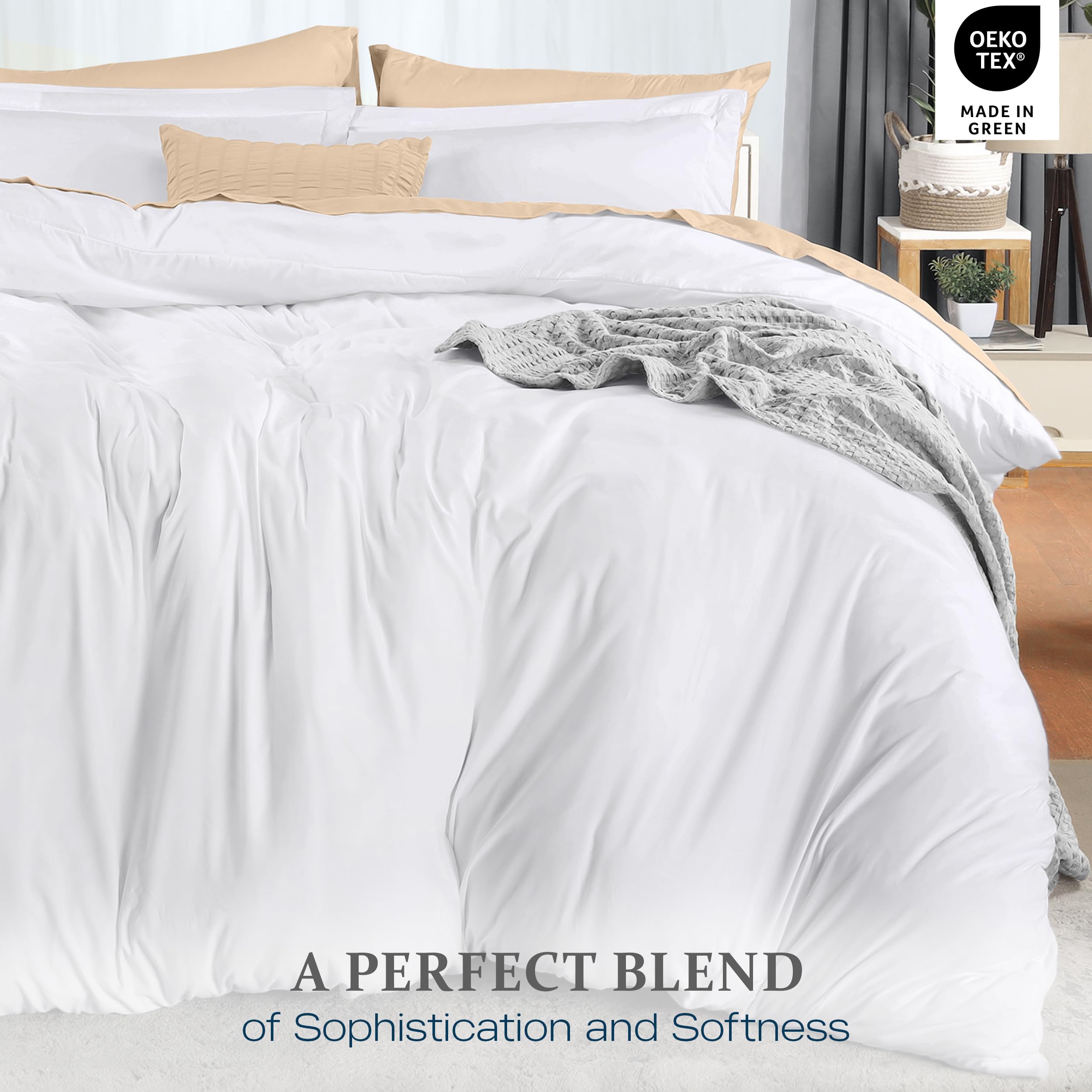 Utopia Bedding detalles de los siete lazos interiores que aseguran el edredón