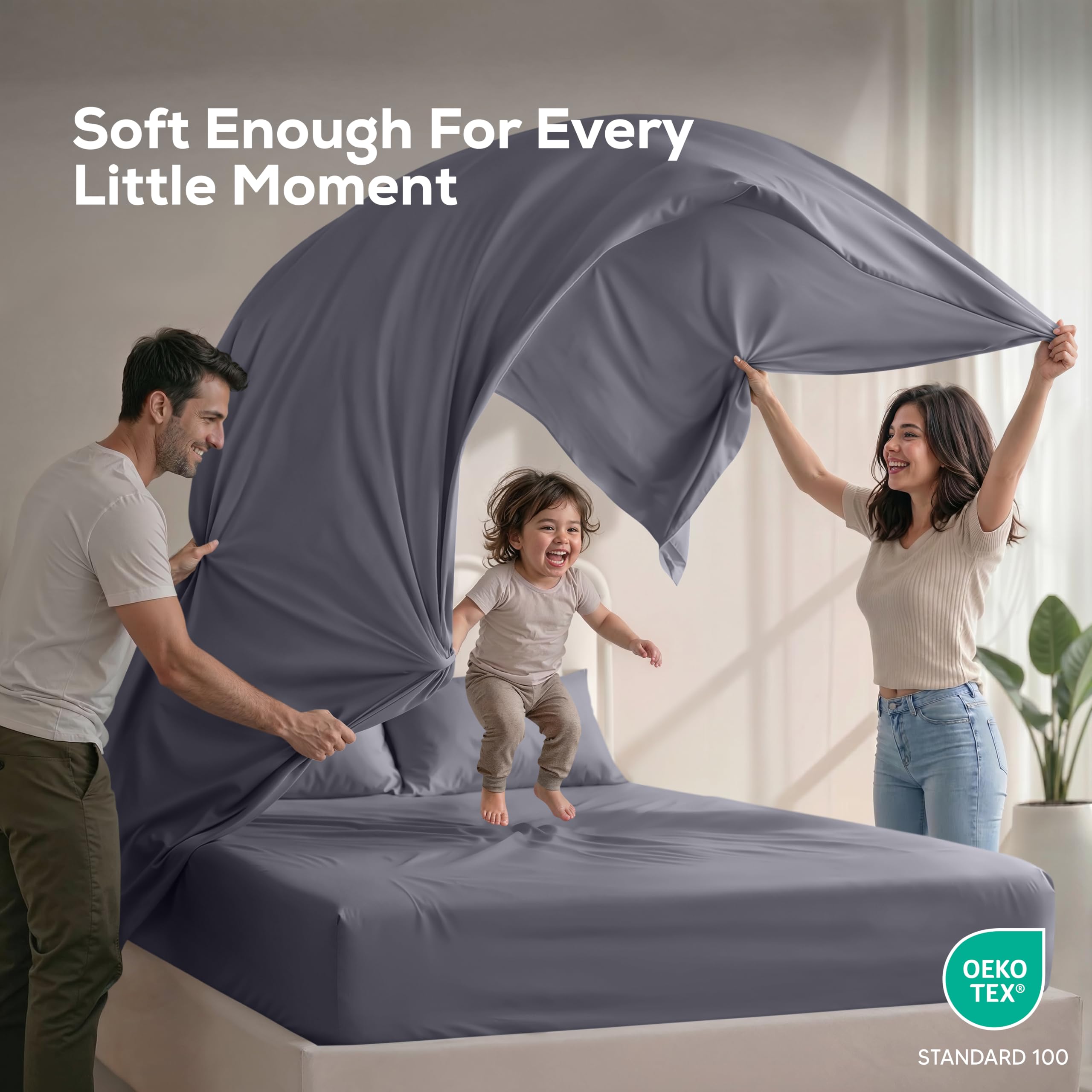 Utopia Bedding fundas de almohada apiladas mostrando acabado uniforme
