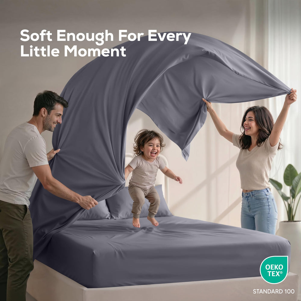 Utopia Bedding fundas de almohada apiladas mostrando acabado uniforme