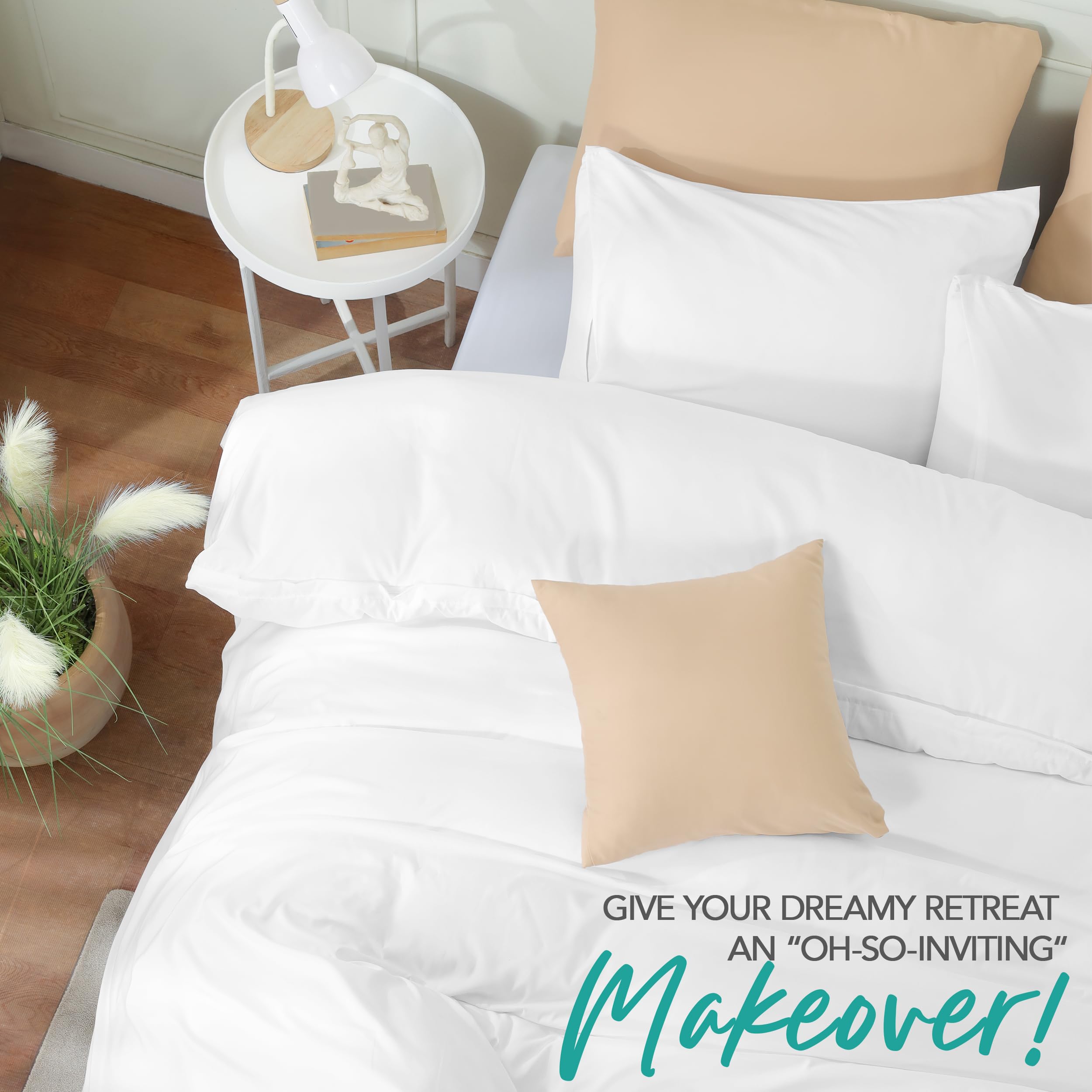 Utopia Bedding fundas de almohada en primer plano, acabado suave y cómodo