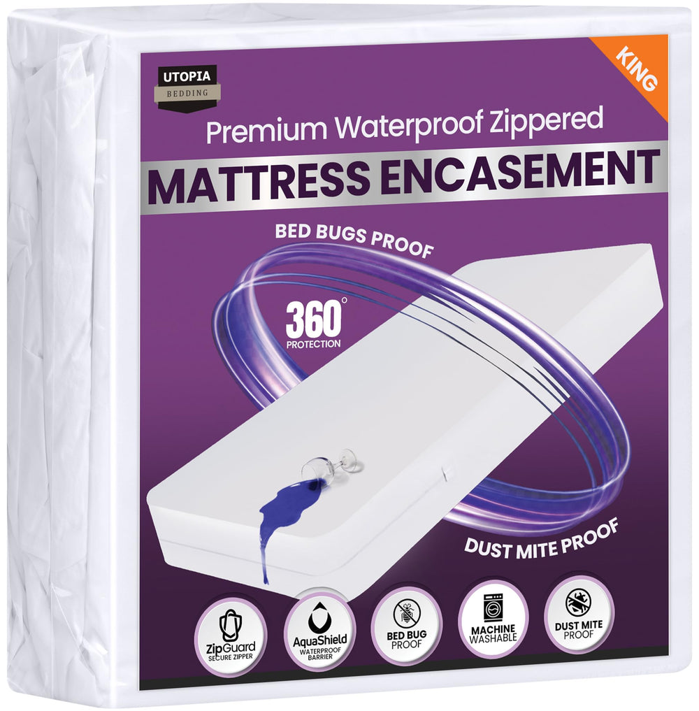 Utopia Bedding label and care tags showing washing instructions