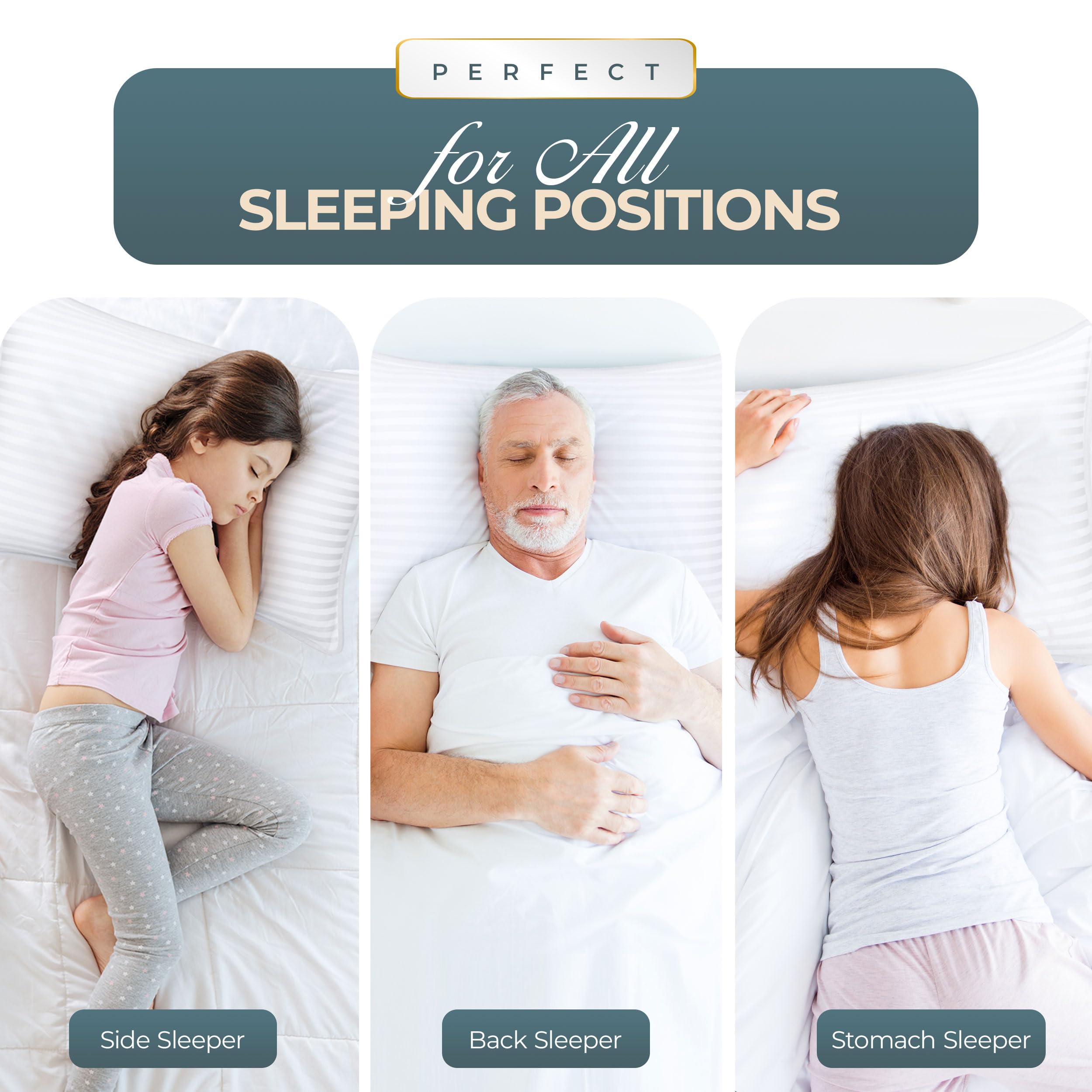 Utopia Bedding detalle del relleno de fibra hueca virgen para soporte adaptable