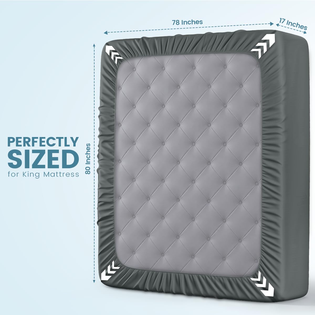 Utopia Bedding vista de la base TPU impermeable que evita filtraciones