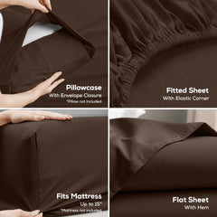 Utopia Bedding sábana ajustada en colchón alto demostrando el bolsillo profundo y su ajuste