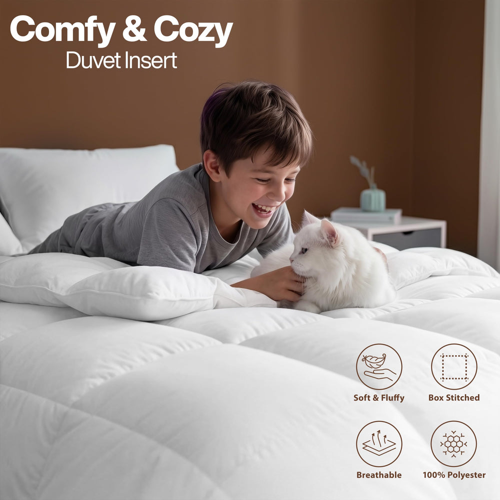 Utopia Bedding comparación de tamaño en cama Queen, ajusta y cubre bien