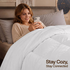 Utopia Bedding close-up de la fibra siliconizada que aporta suavidad y volumen