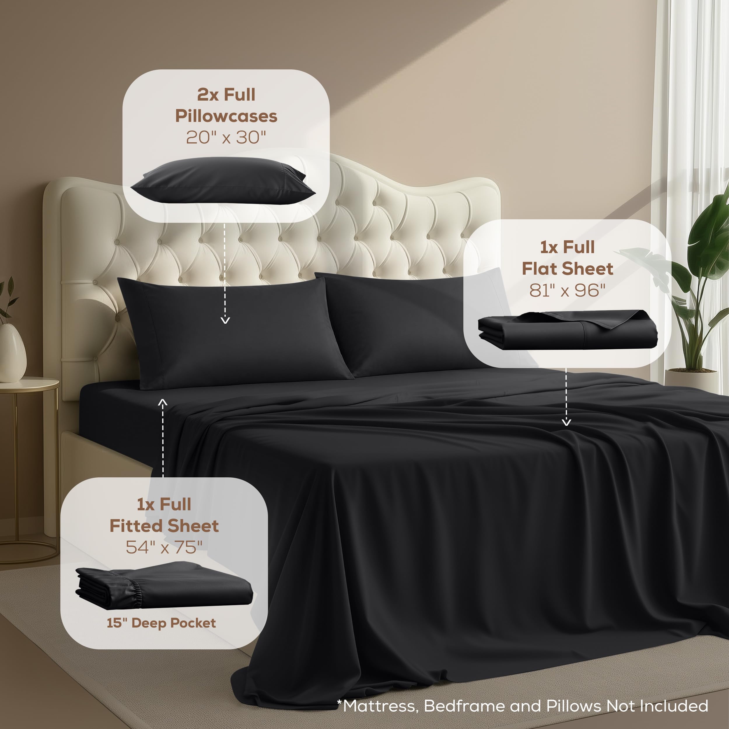 Utopia Bedding primer plano de microfibra cepillada con tacto suave
