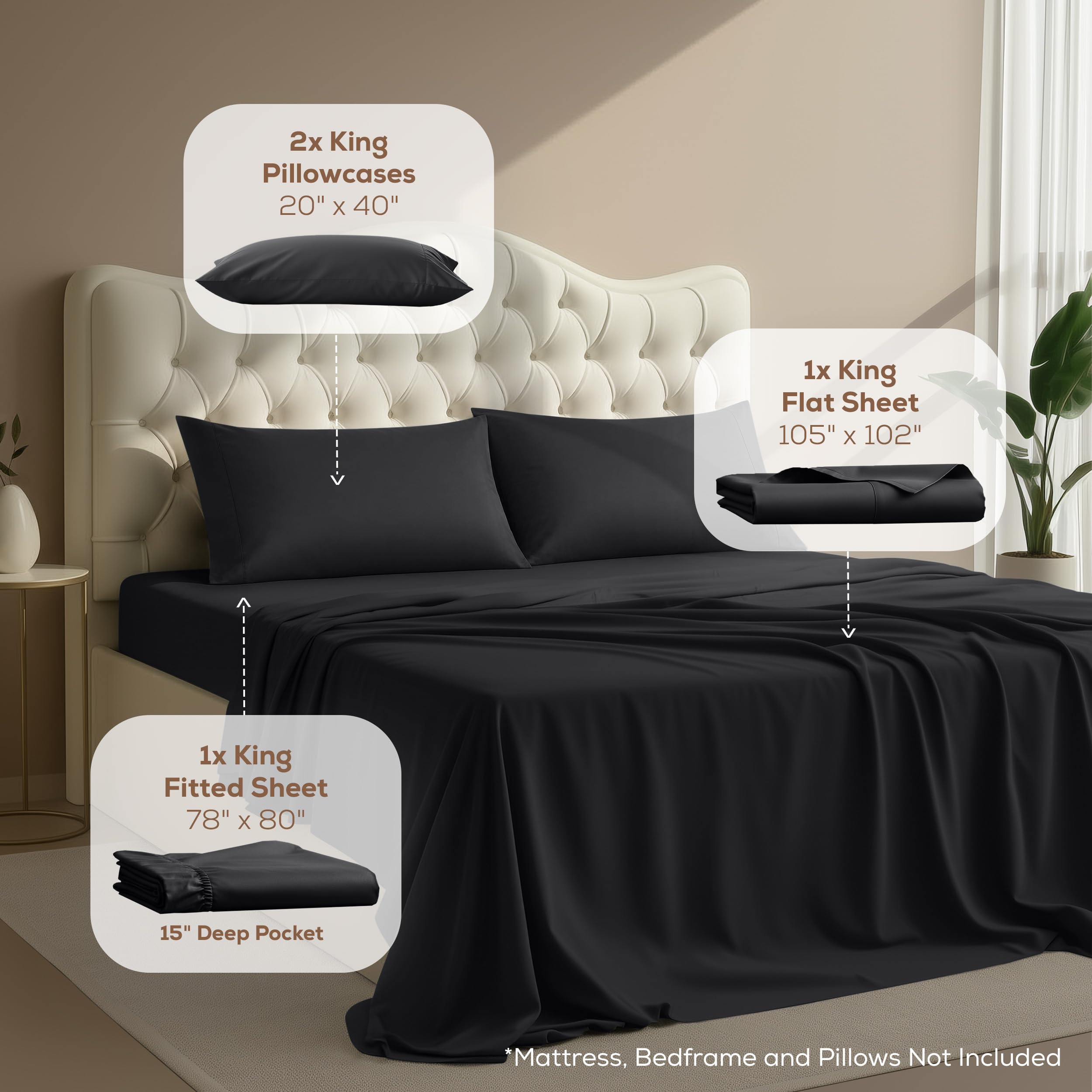 Utopia Bedding textura de microfibra cepillada, tacto suave y acogedor