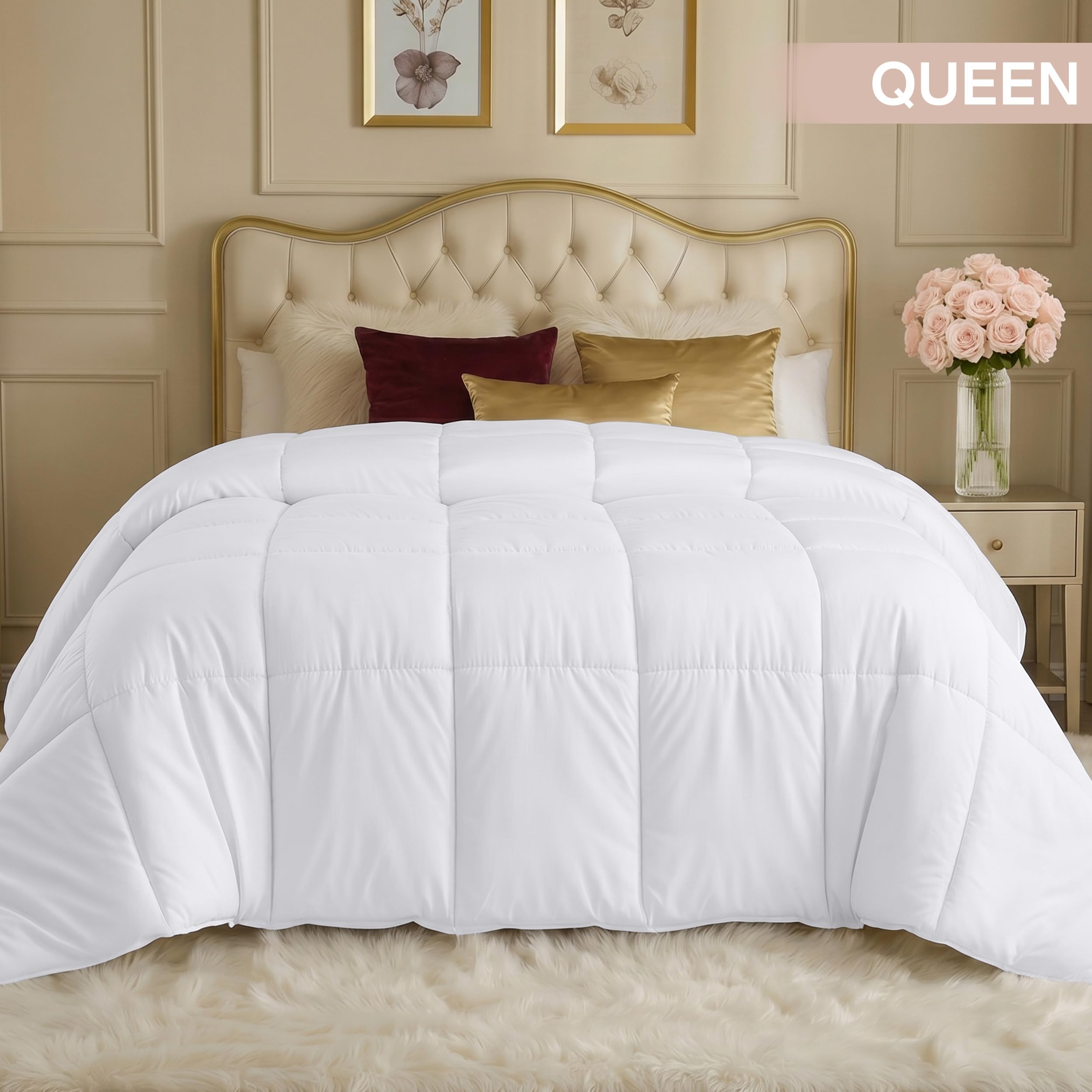 Utopia Bedding primer plano de la textura suave del tejido para confort y transpirabilidad