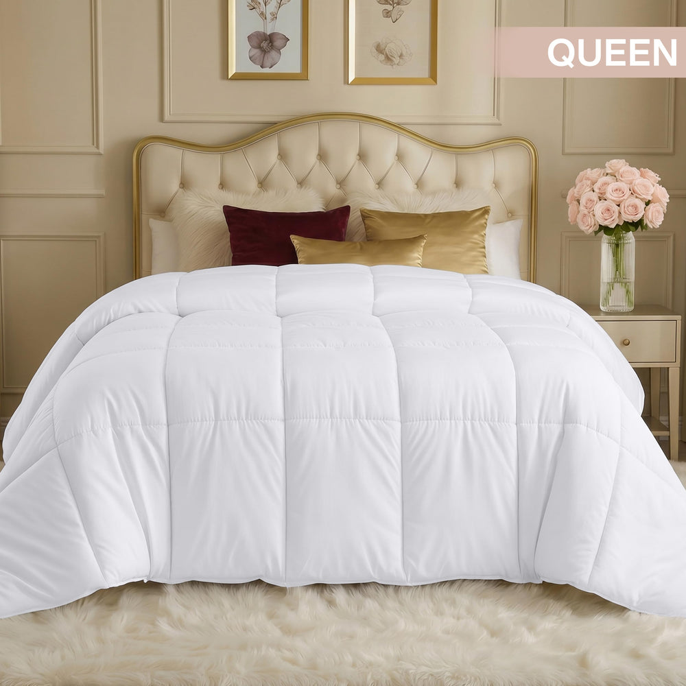 Utopia Bedding primer plano de la textura suave del tejido para confort y transpirabilidad