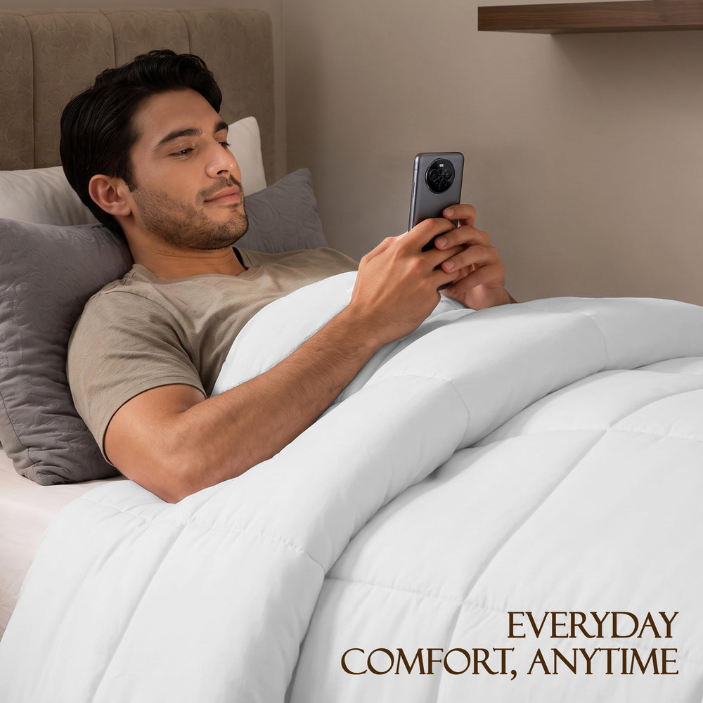 Utopia Bedding corner tab detail for secure duvet attachment benefit