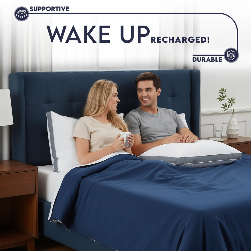 Utopia Bedding almohada usada en dormitorio de invitados, comodidad inmediata