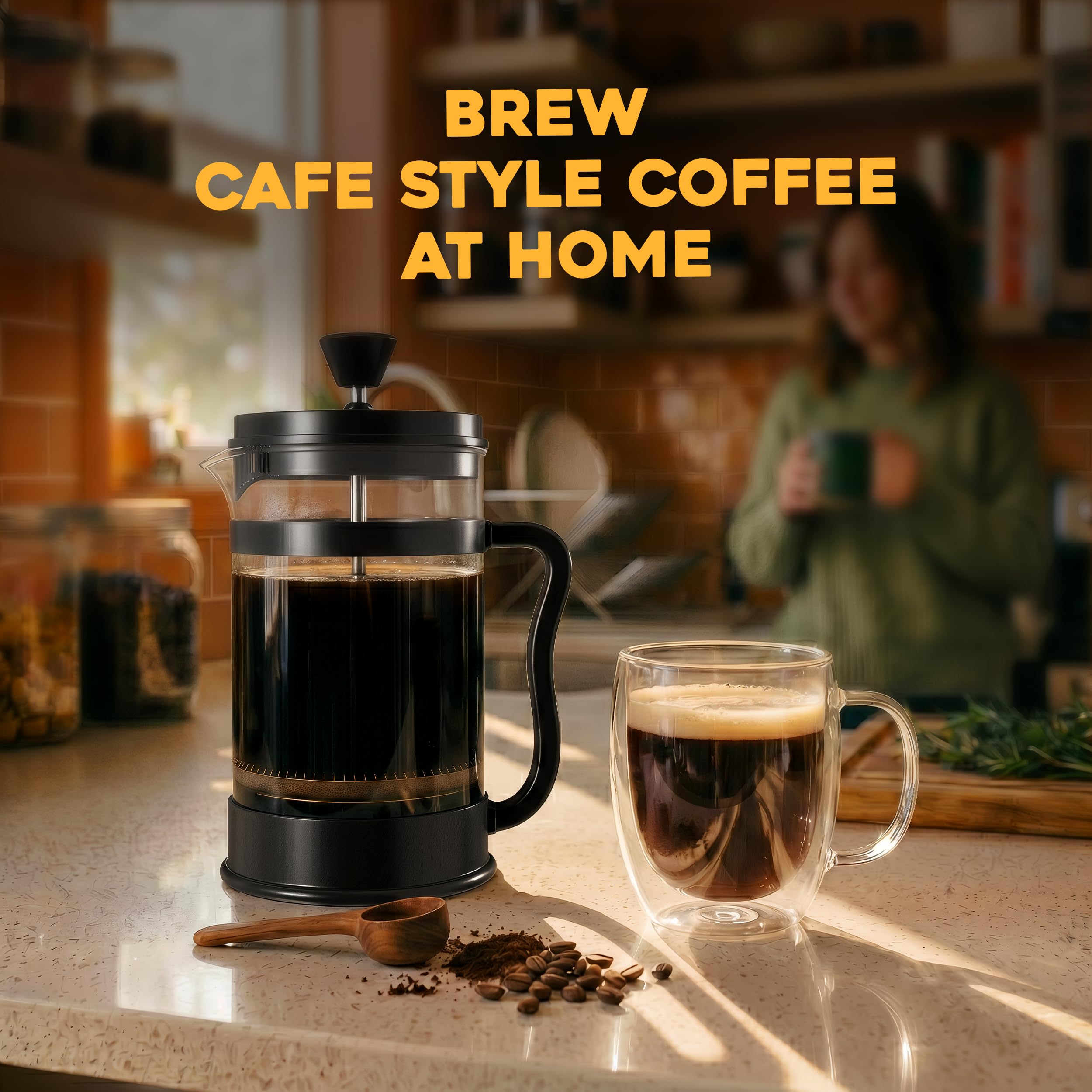 Utopia Kitchen café servido tras prensado mostrando cuerpo y crema ligera