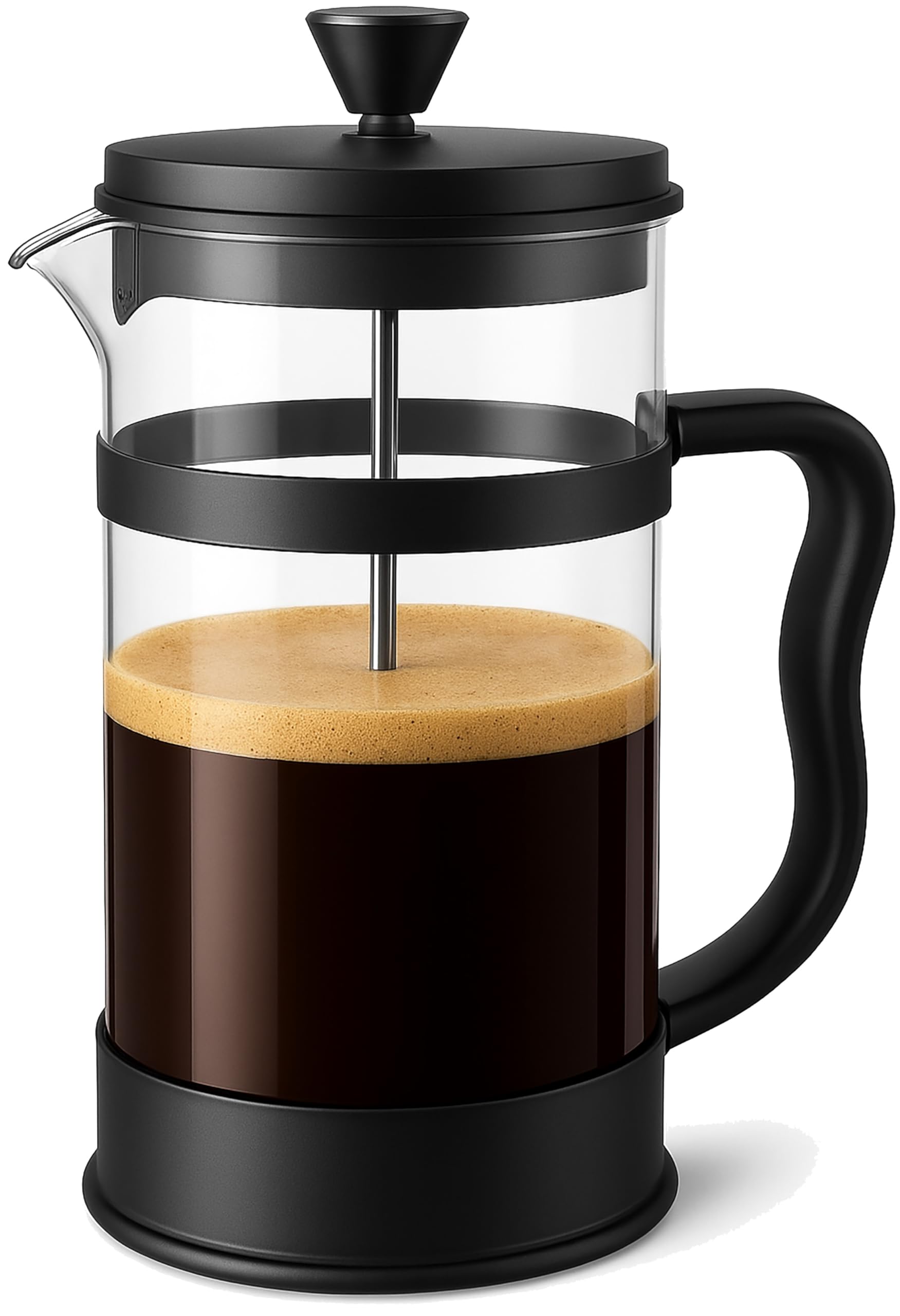 Utopia Kitchen vista frontal de la prensa con mango ergonómico y capacidad 34 oz