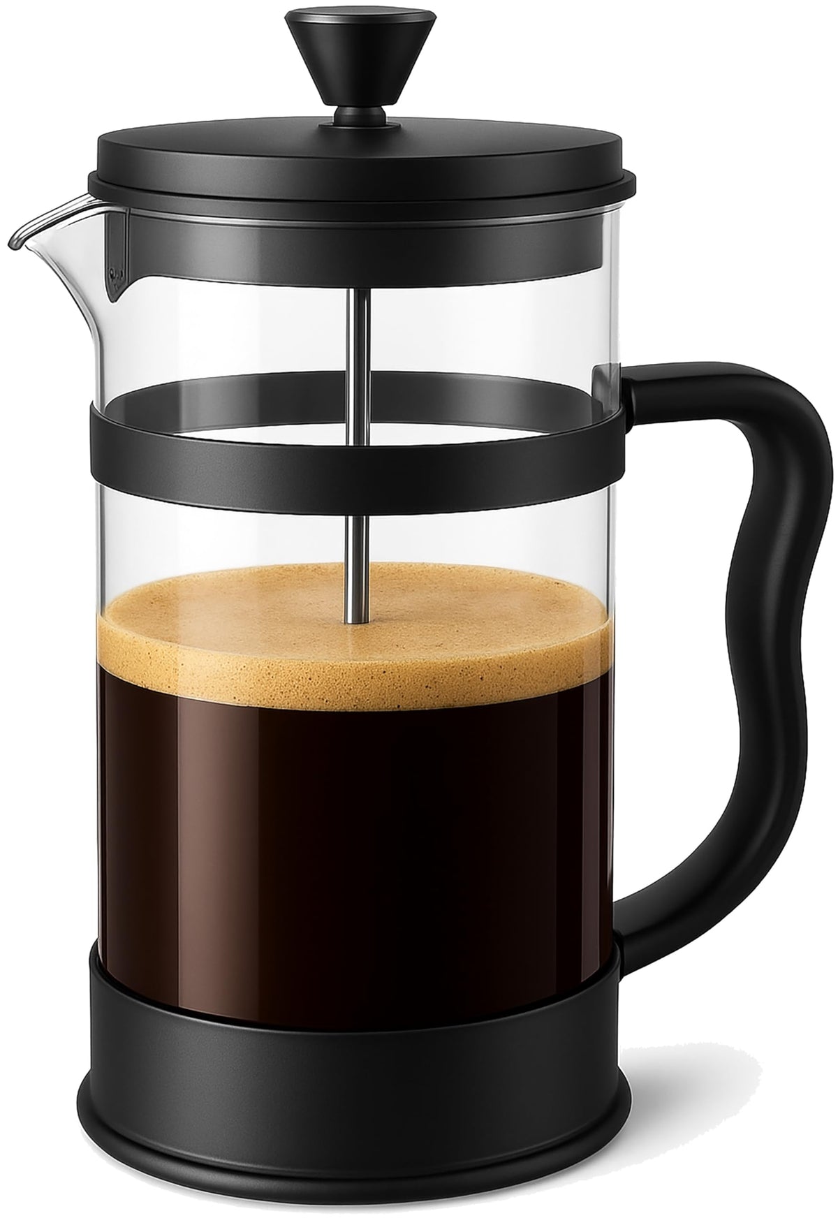 Utopia Kitchen vista frontal de la prensa con mango ergonómico y capacidad 34 oz
