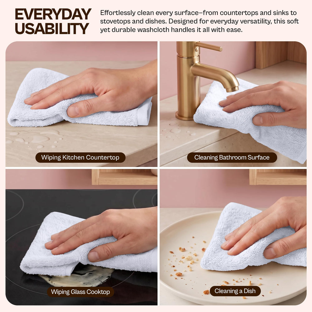 Utopia Towels demostración de absorción con agua, secado eficaz
