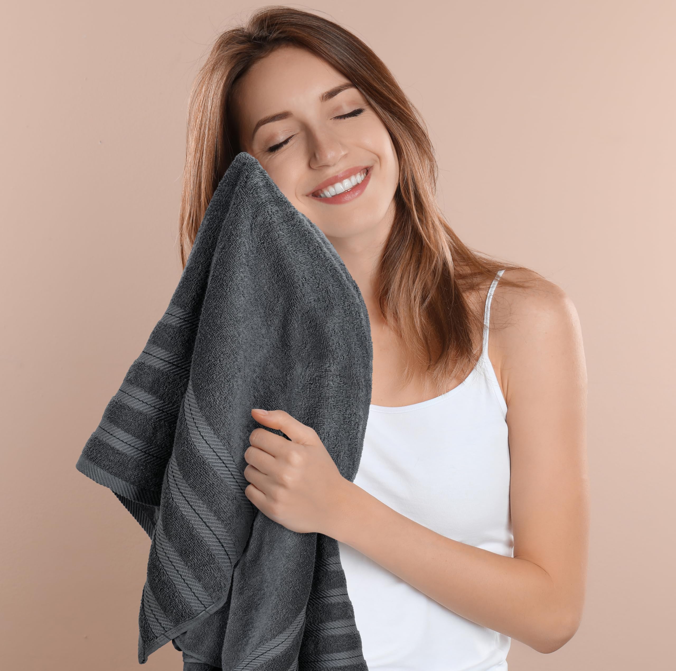 Utopia Towels detalle del borde y costura para durabilidad visible