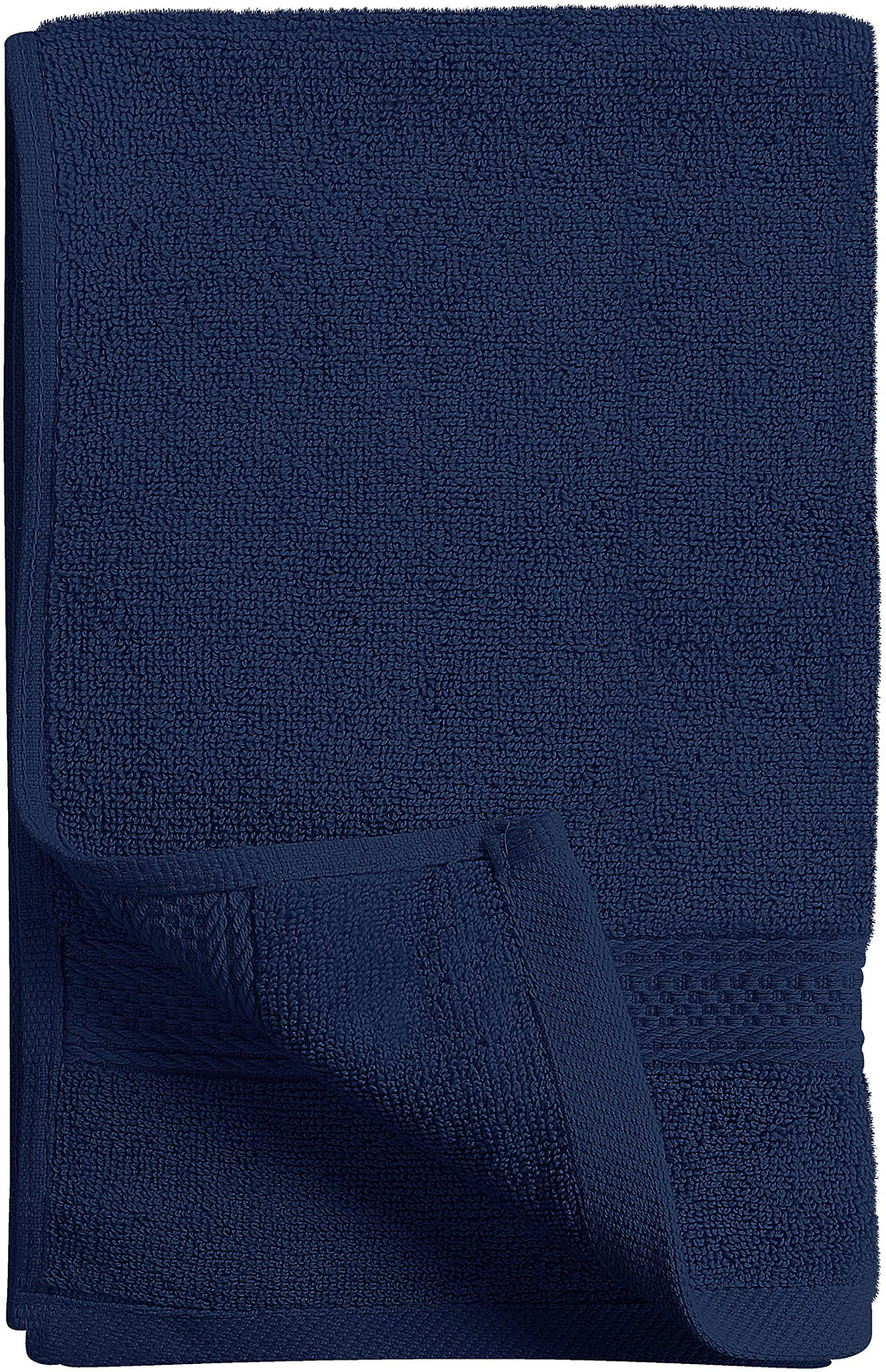 Utopia Towels comparación con mano para visualizar escala y grosor