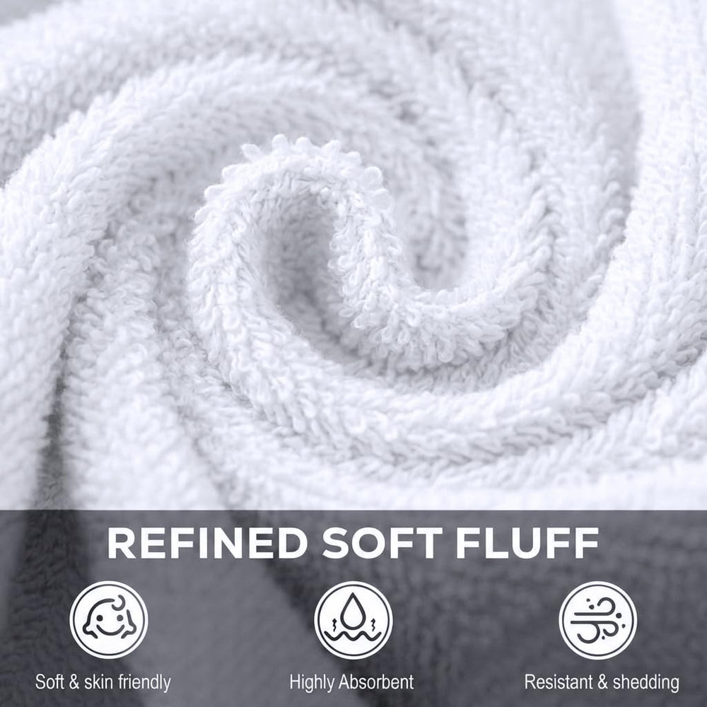 Utopia Towels toalla en mano secando rostro, comodidad y absorbencia