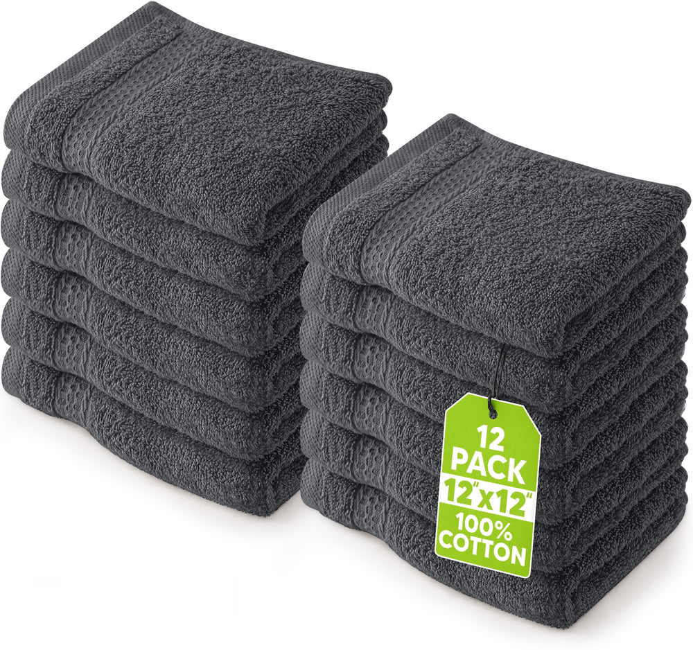 Utopia Towels vista frontal del paquete mostrando las 12 toallitas, práctico repuesto