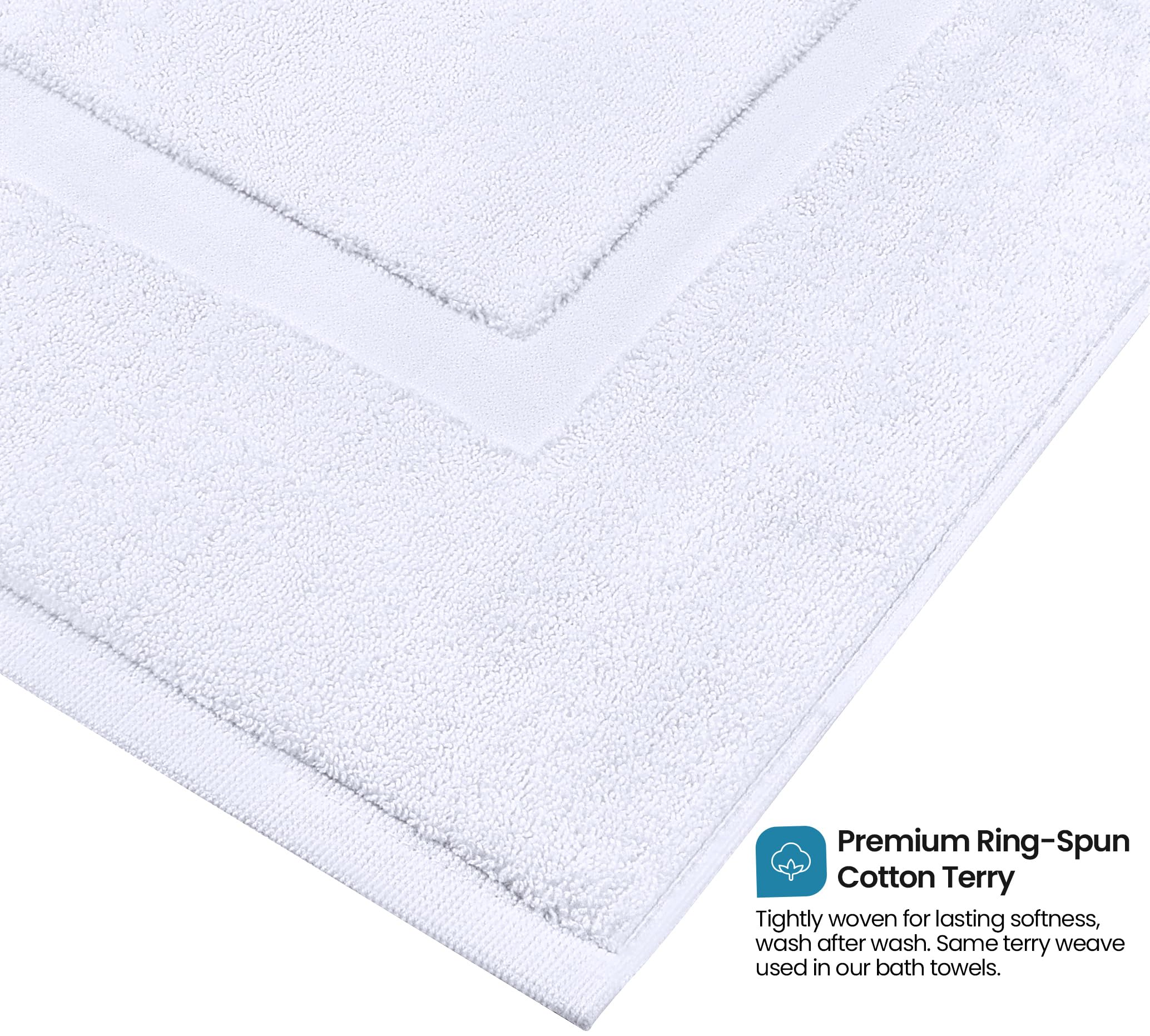 Utopia Towels primer plano de la textura de algodón, absorción y suavidad
