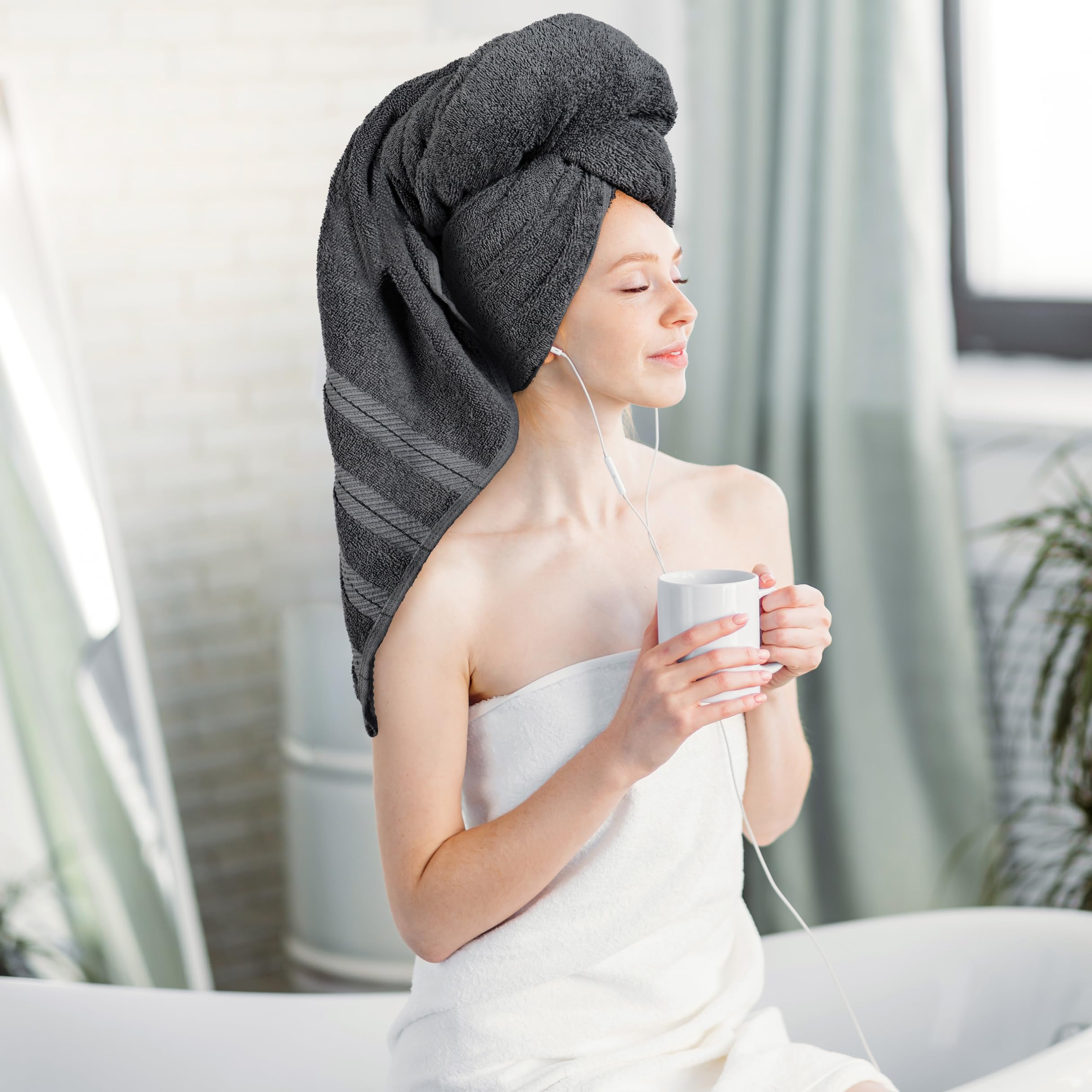 Utopia Towels primer plano textura de algodón suave y absorbente