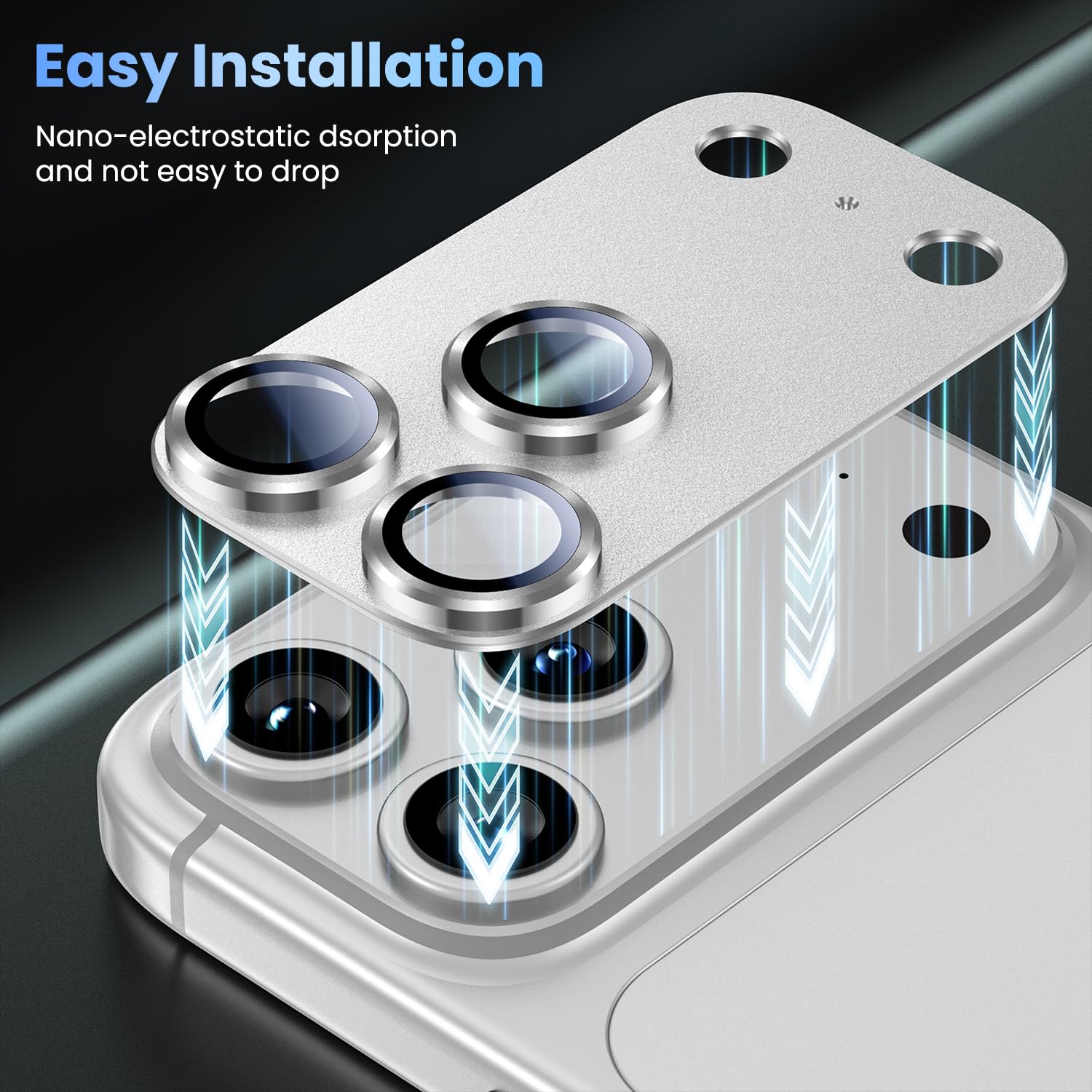 Uyiton teléfono con funda mostrando compatibilidad del protector