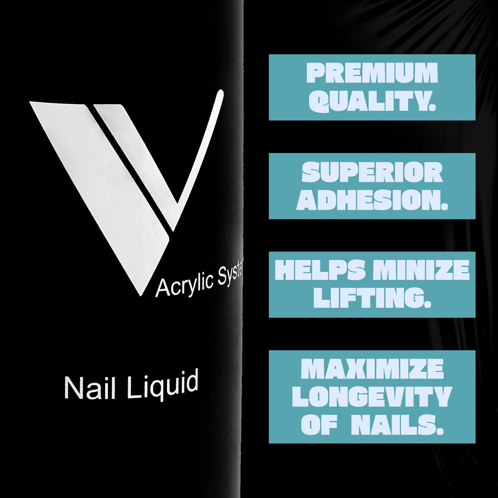 V Beauty Pure botella junto a mano para referencia de tamaño práctico