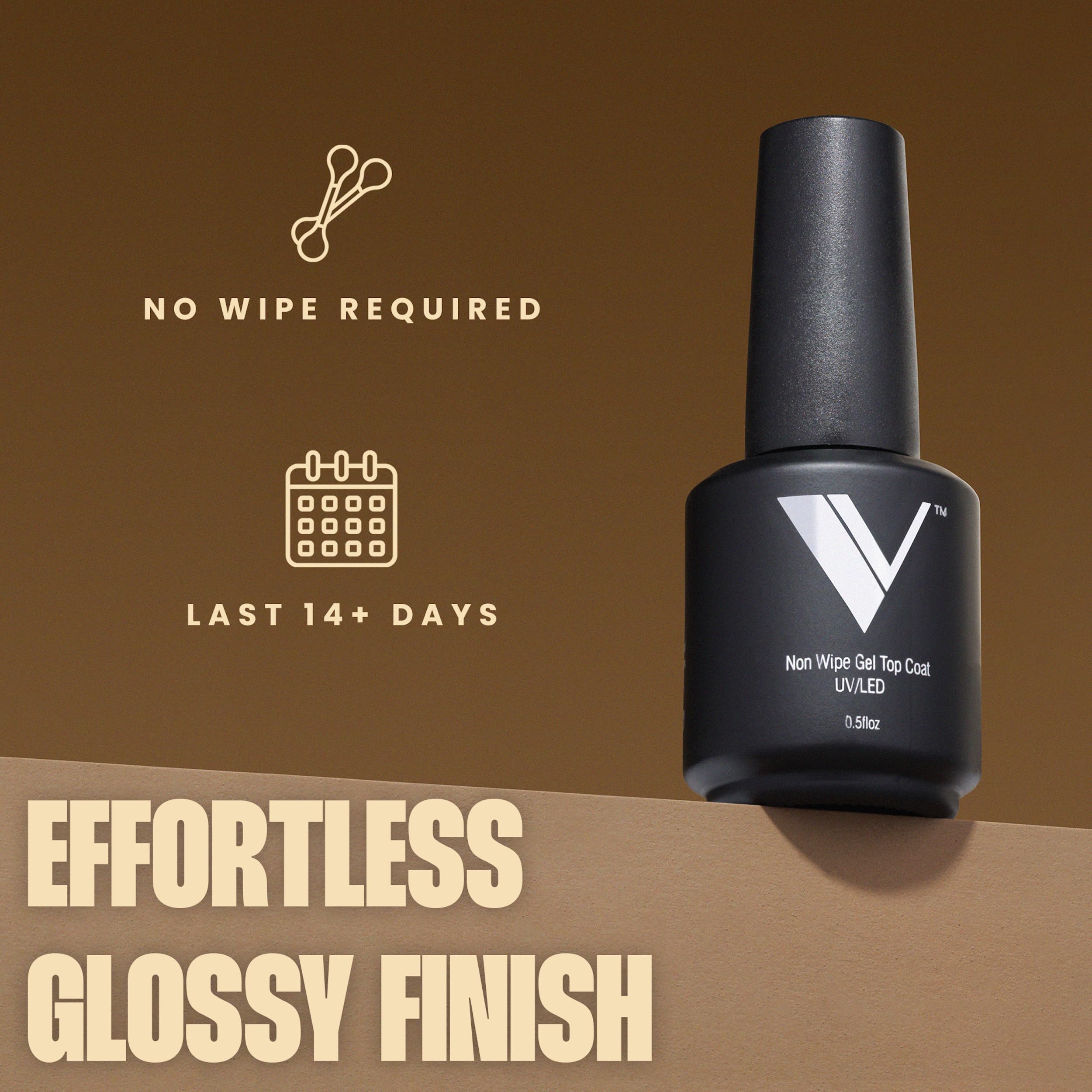 V Beauty Pure aplicación del top coat sobre uñas para protección rápida