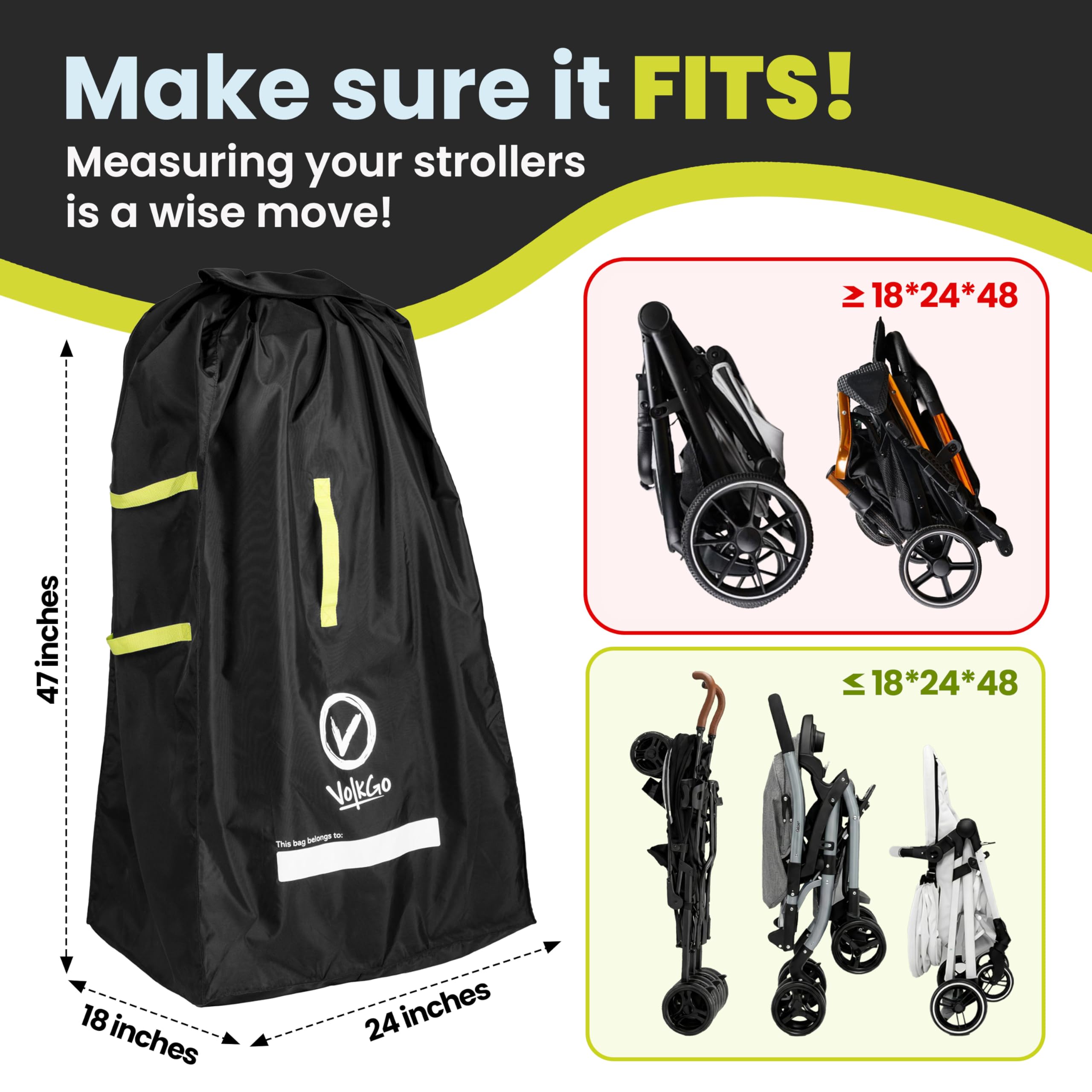 V VOLKGO cochecito y silla de auto juntos dentro de la funda compatible