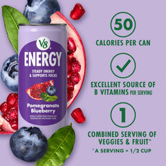 V8 energy pack de 24 latas ideal para almacenamiento y consumo continuo