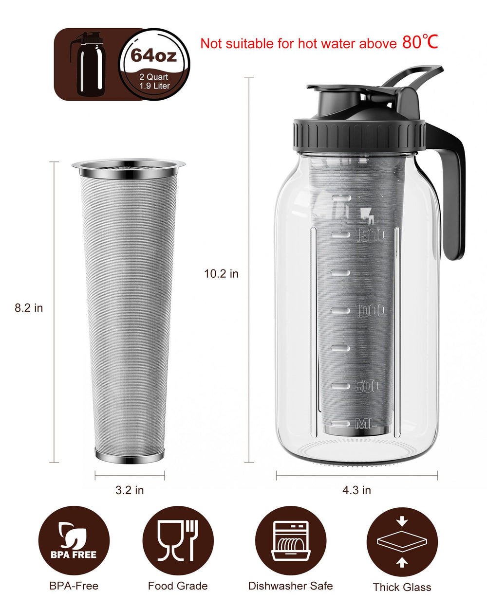 VA1KENE filtro 304 SS en primer plano para filtrado fino