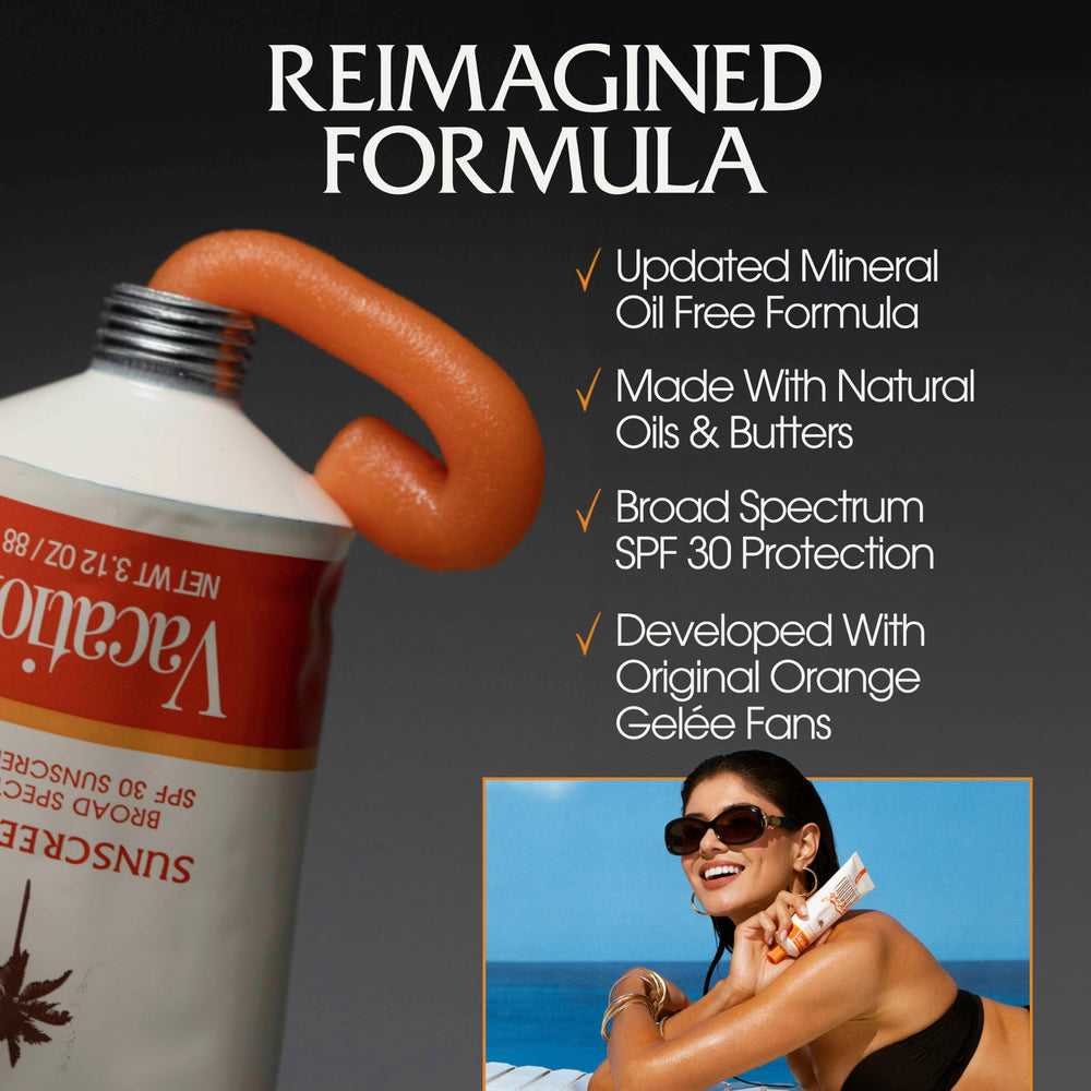 VACATION botellas con aceites naturales que resaltan ingredientes nutritivos