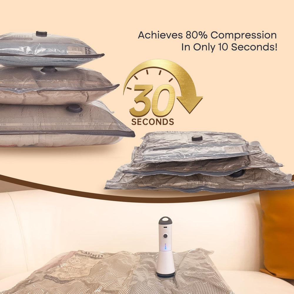 Vacbird bolsas comprimidas dentro de una maleta de cabina optimizando espacio