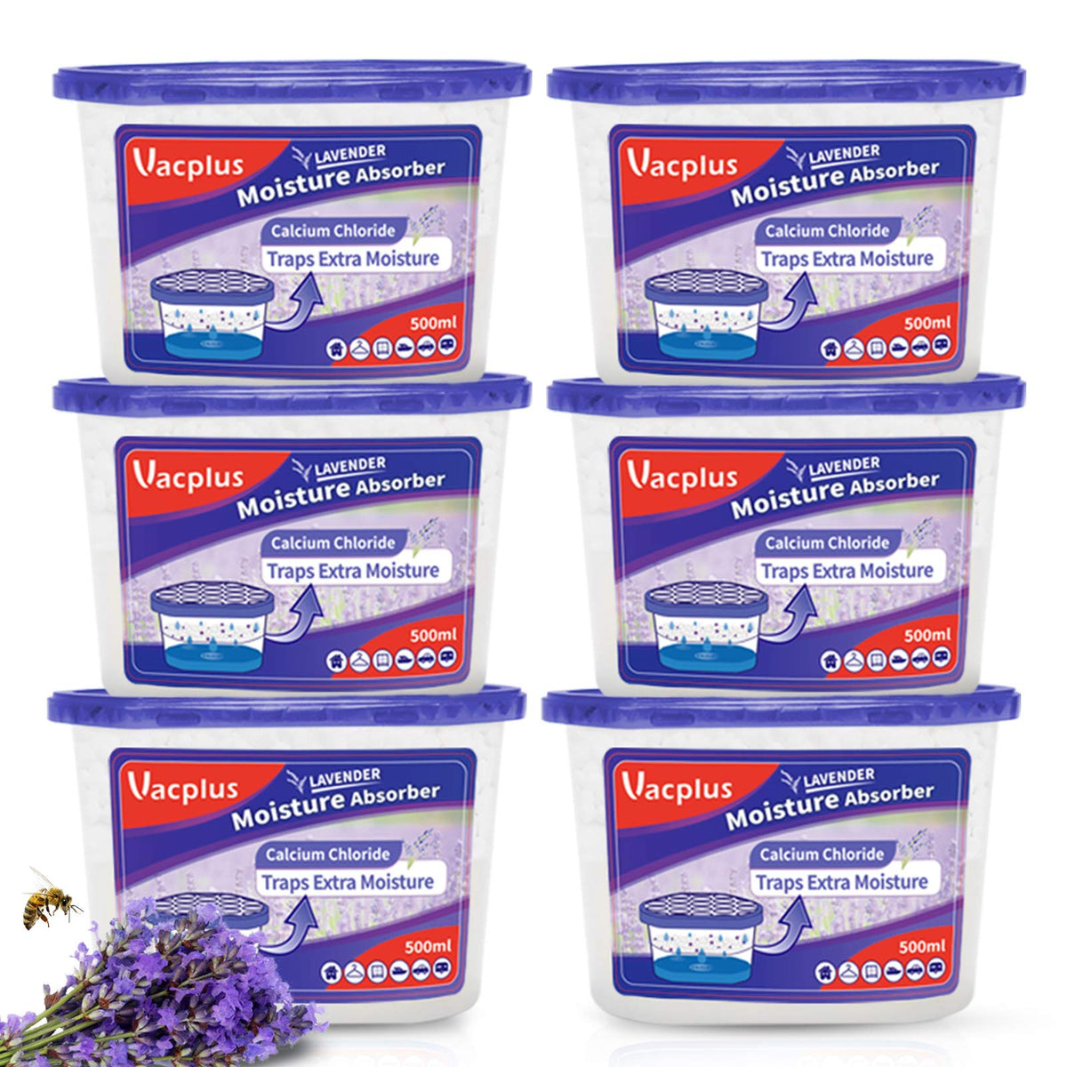 Vacplus front packaging showing product and lavender benefit
